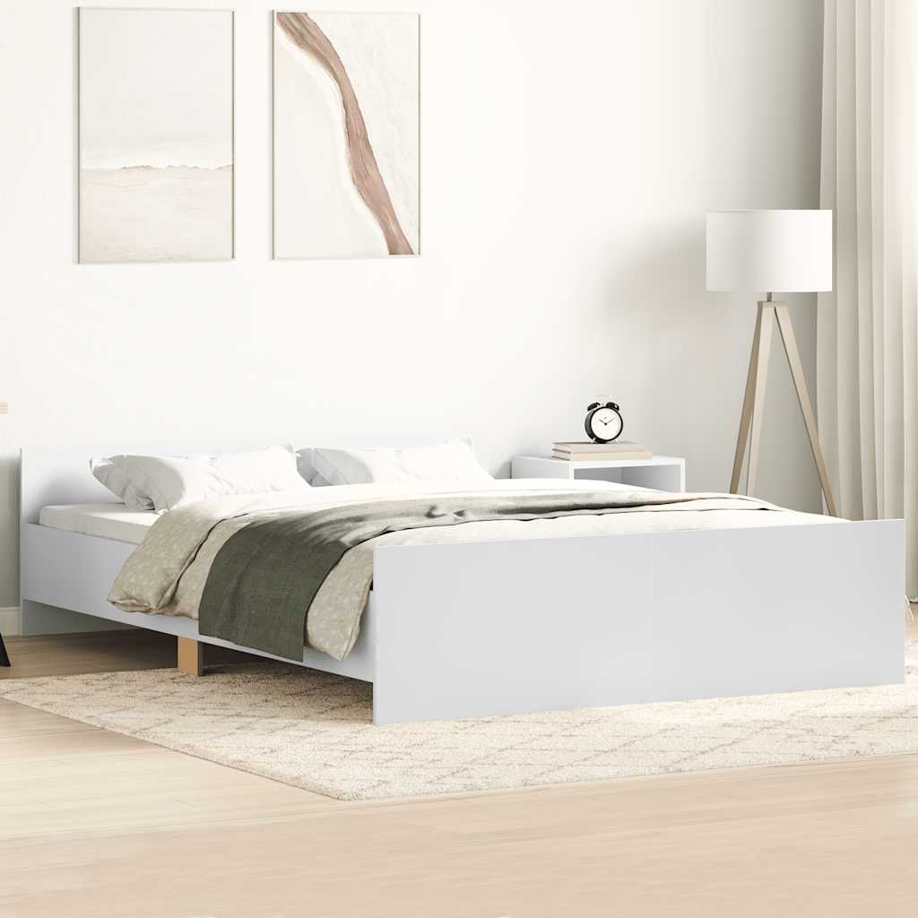Bed Frame without Mattress White 120x190 cm Small Double