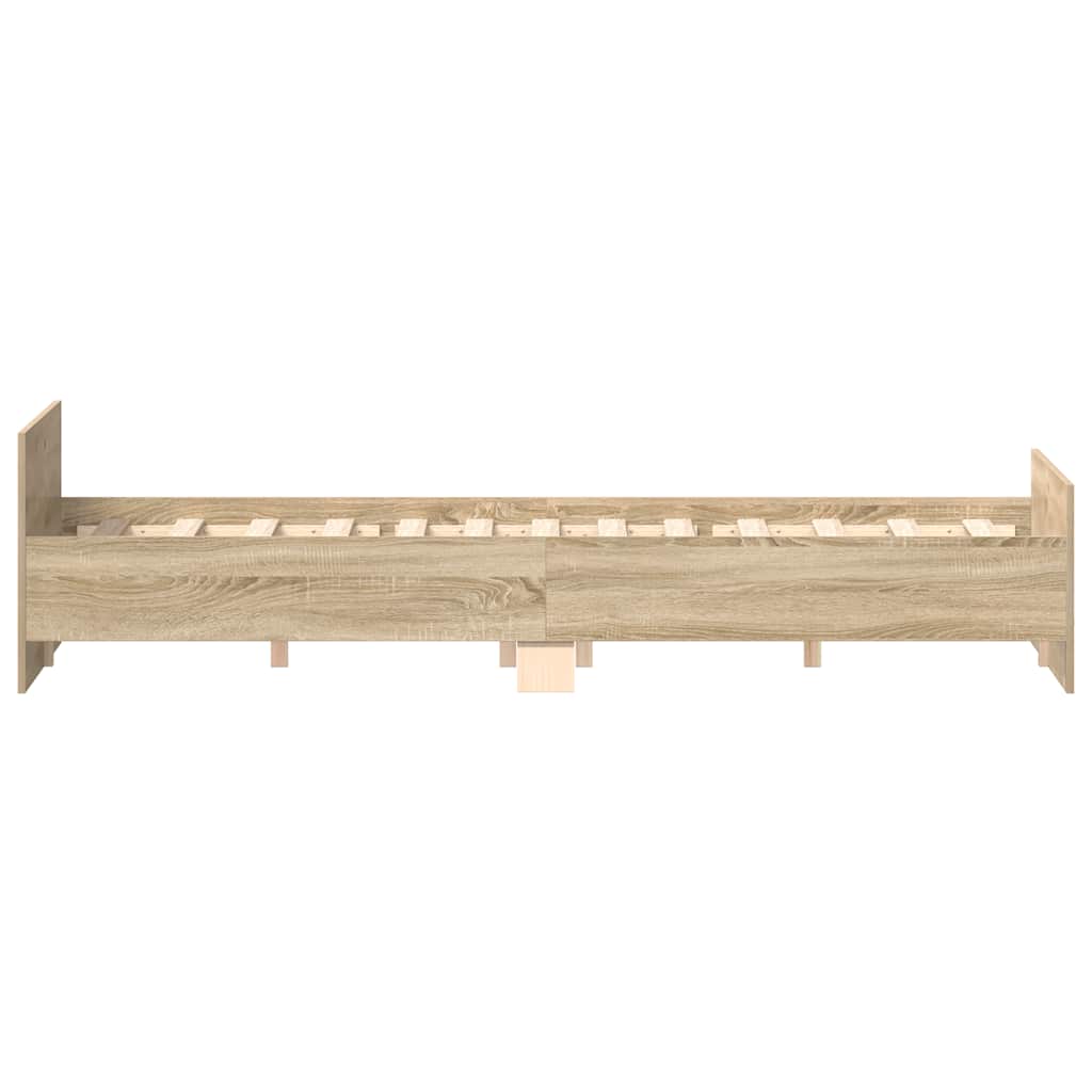 Bed Frame without Mattress Sonoma Oak 120x190 cm Small Double