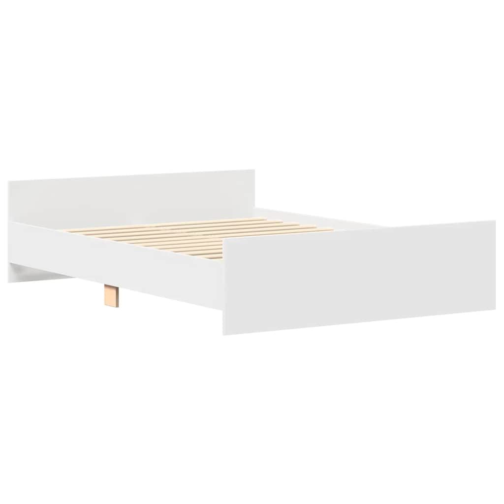 Bed Frame without Mattress White 140x190 cm