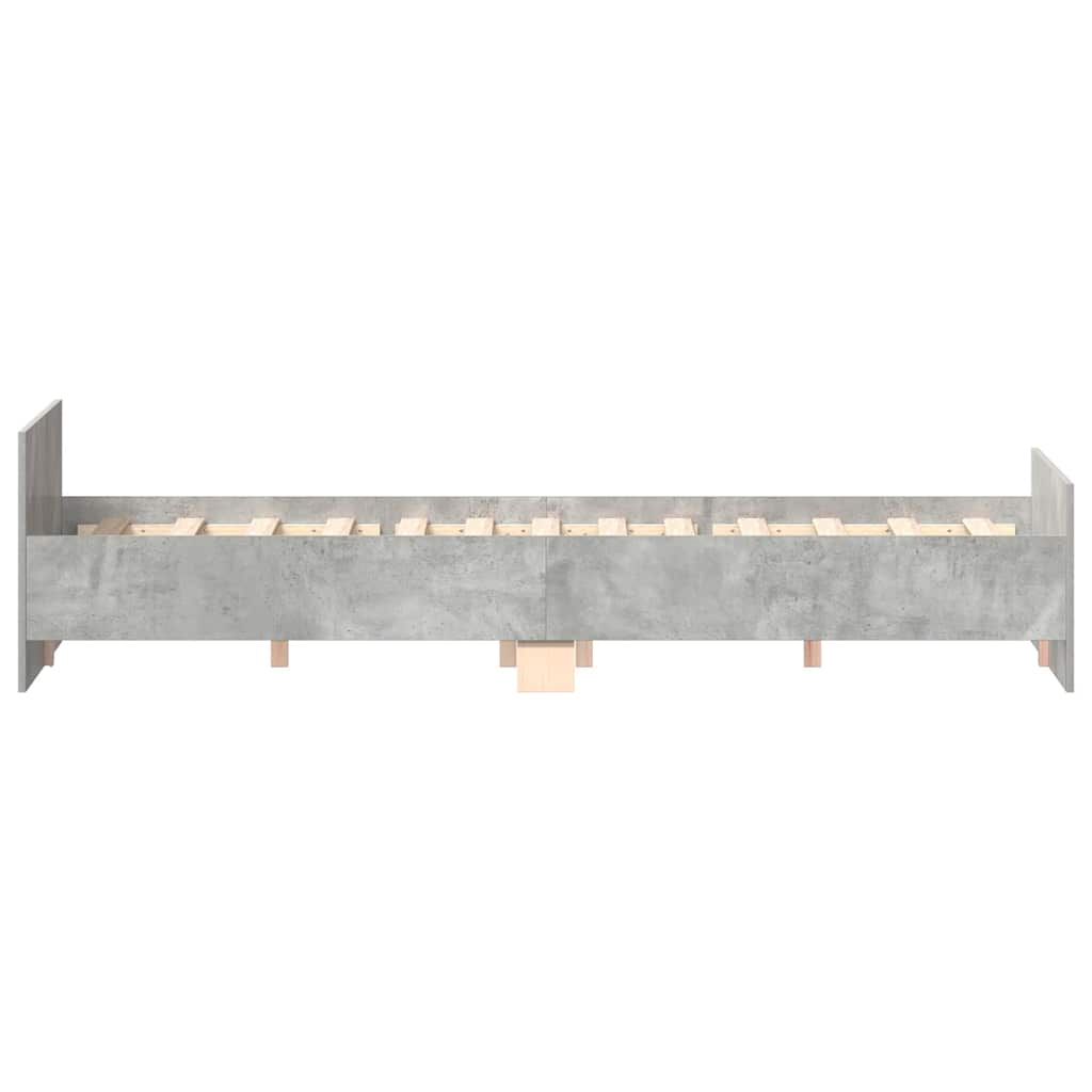 Bed Frame without Mattress Concrete Grey 140x190 cm