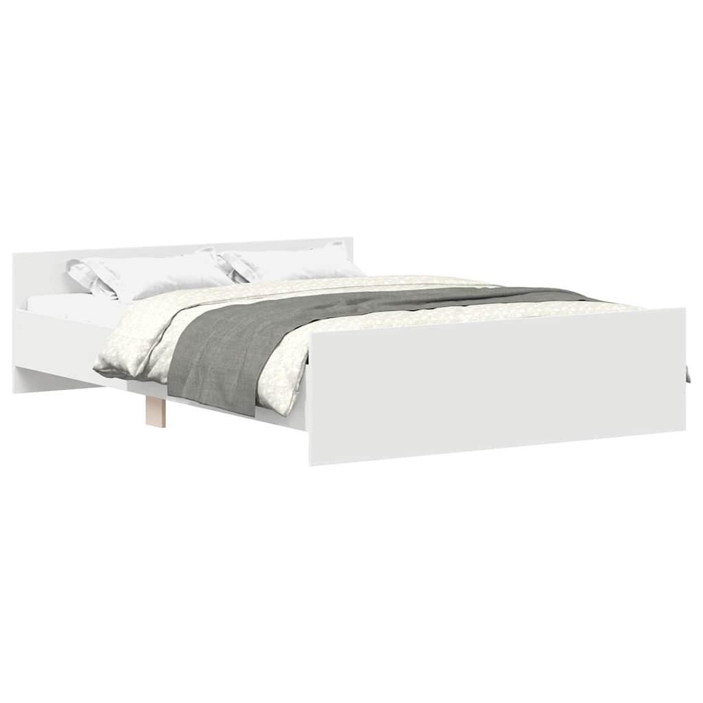 Bed Frame without Mattress White 135x190 cm Double