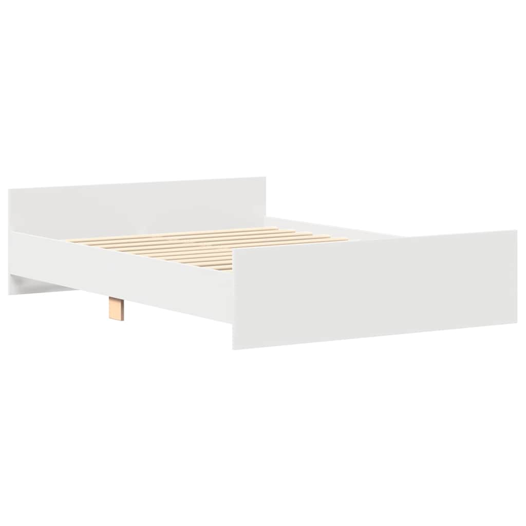 Bed Frame without Mattress White 135x190 cm Double