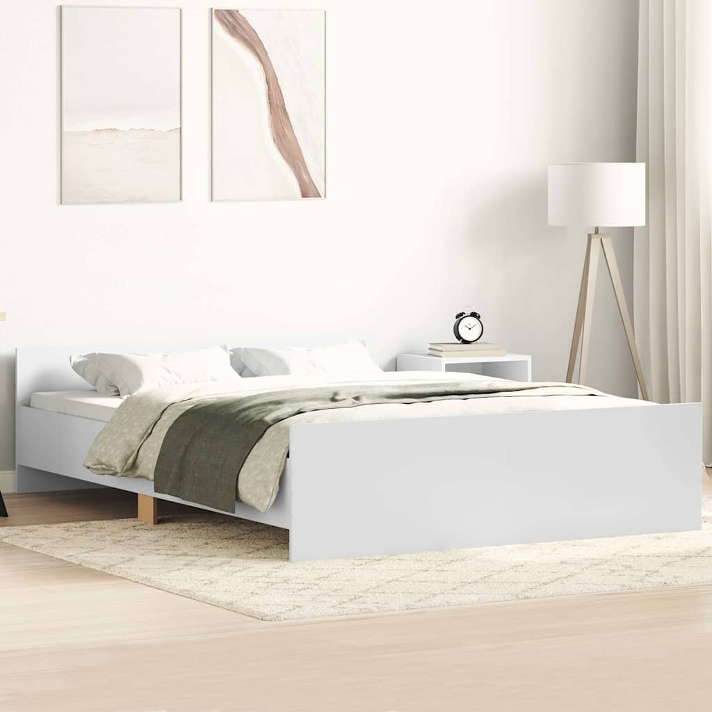 Bed Frame without Mattress White 135x190 cm Double