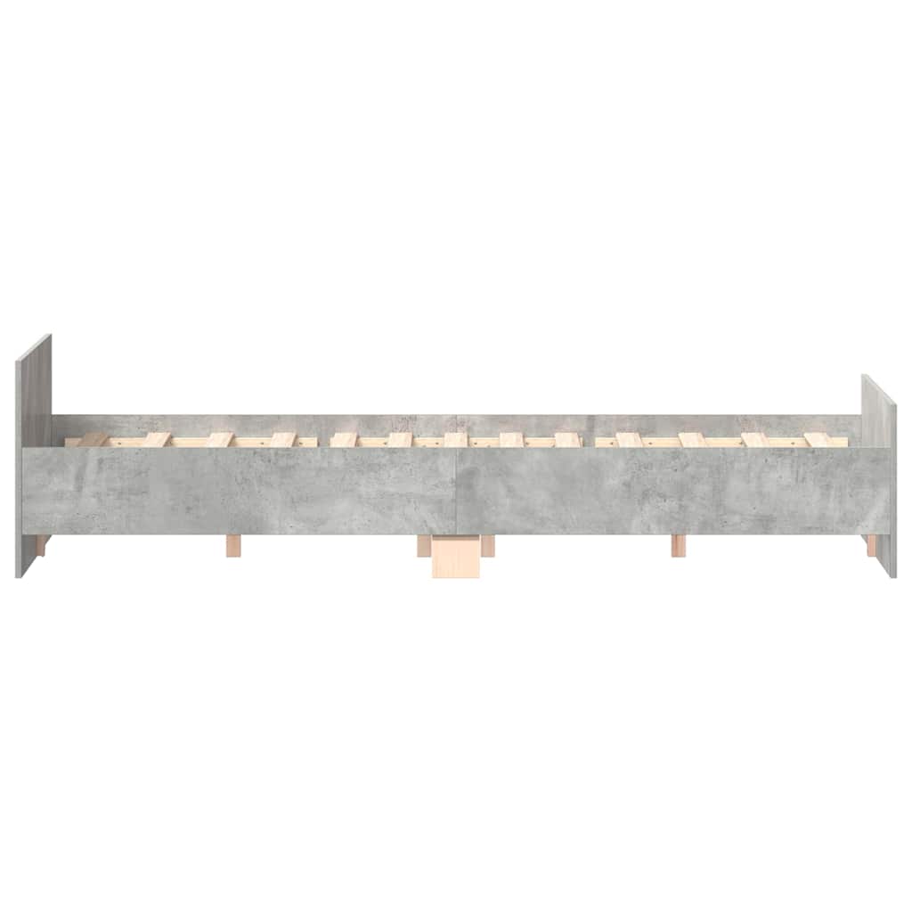 Bed Frame without Mattress Concrete Grey 135x190 cm Double