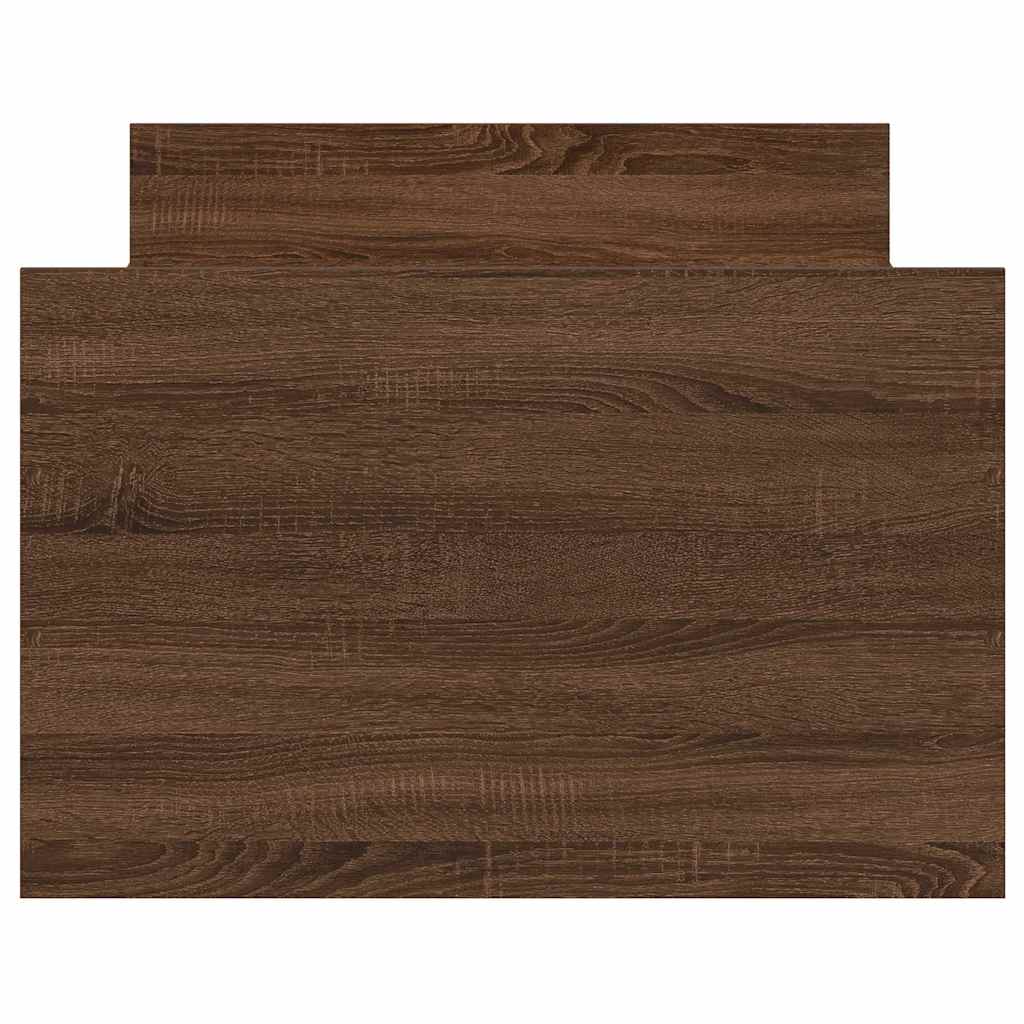Bed Frame without Mattress Brown Oak 100x200 cm