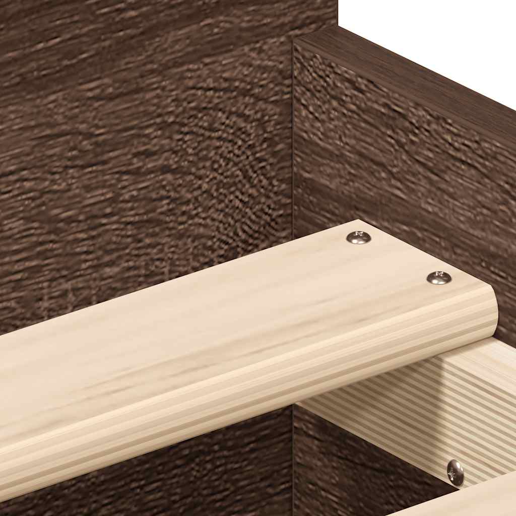 Bed Frame without Mattress Brown Oak 100x200 cm