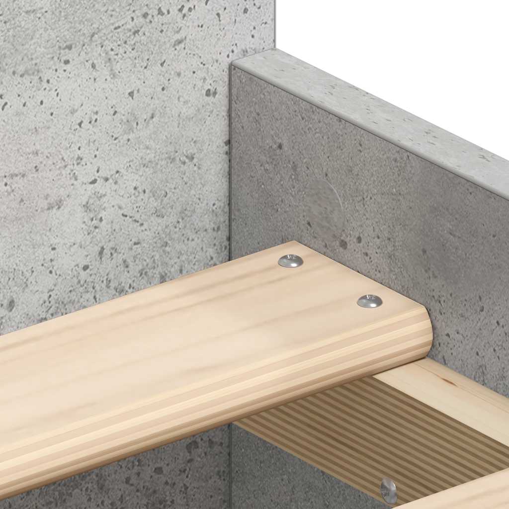 Bed Frame without Mattress Concrete Grey 90x200 cm