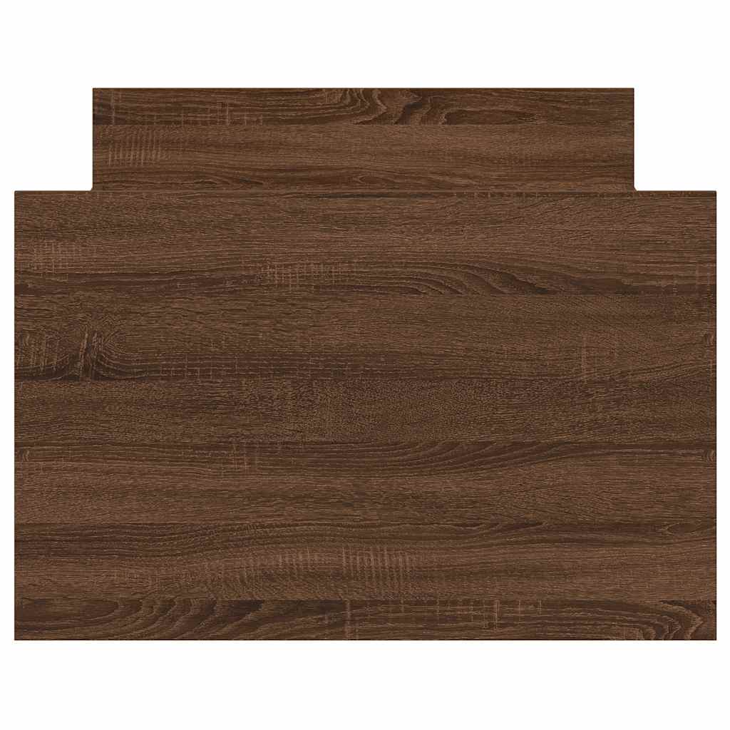 Bed Frame without Mattress Brown Oak 90x200 cm