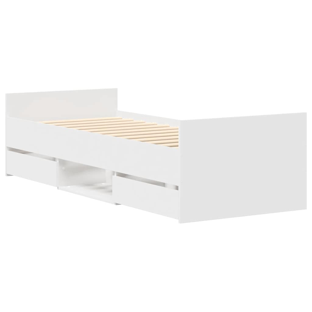Bed Frame without Mattress White 90x190 cm Single