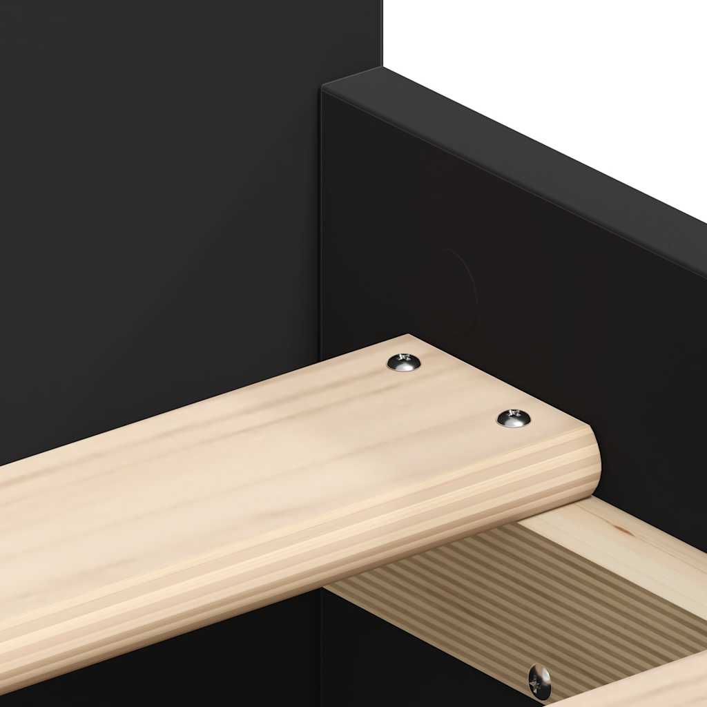 Bed Frame without Mattress Black 90x190 cm Single