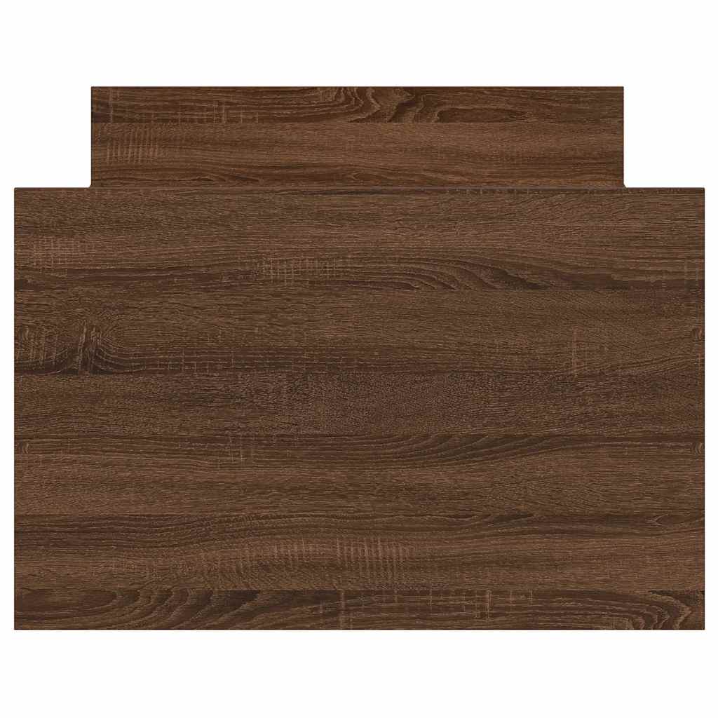 Bed Frame without Mattress Brown Oak 90x190 cm Single