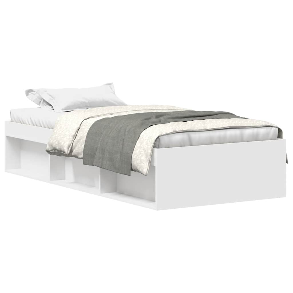 Bed Frame without Mattress White 90x200 cm