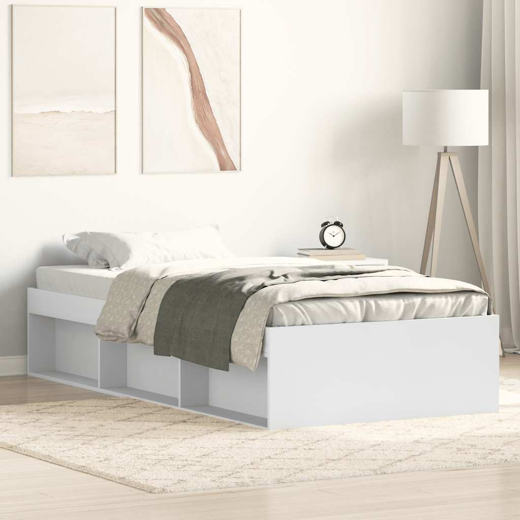 Bed Frame without Mattress White 90x200 cm