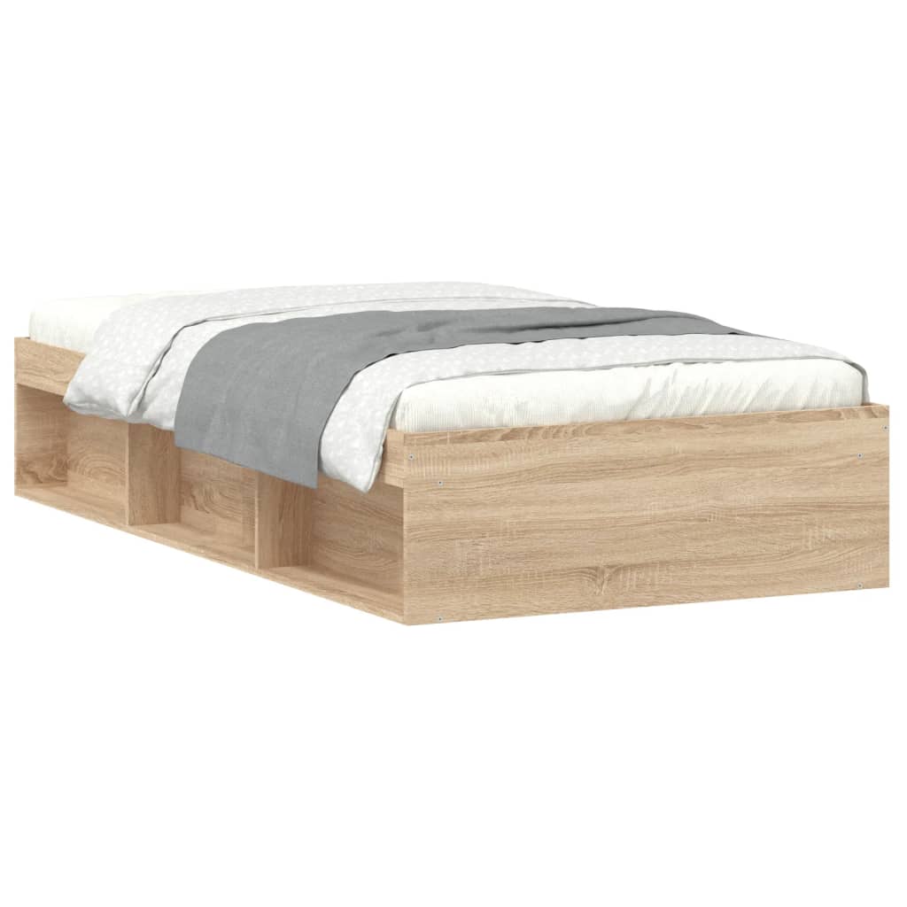 Bed Frame without Mattress Sonoma Oak 90x200 cm