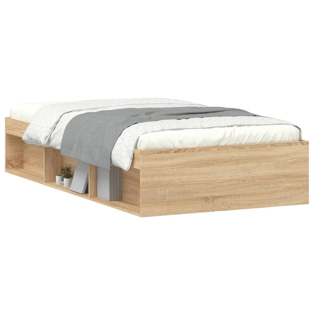 Bed Frame without Mattress Sonoma Oak 90x200 cm