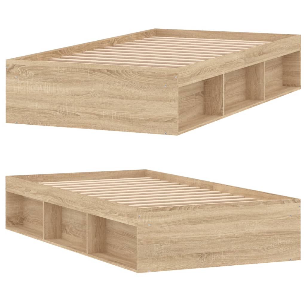 Bed Frame without Mattress Sonoma Oak 90x200 cm