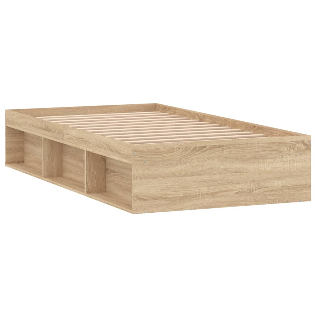 Bed Frame without Mattress Sonoma Oak 90x200 cm