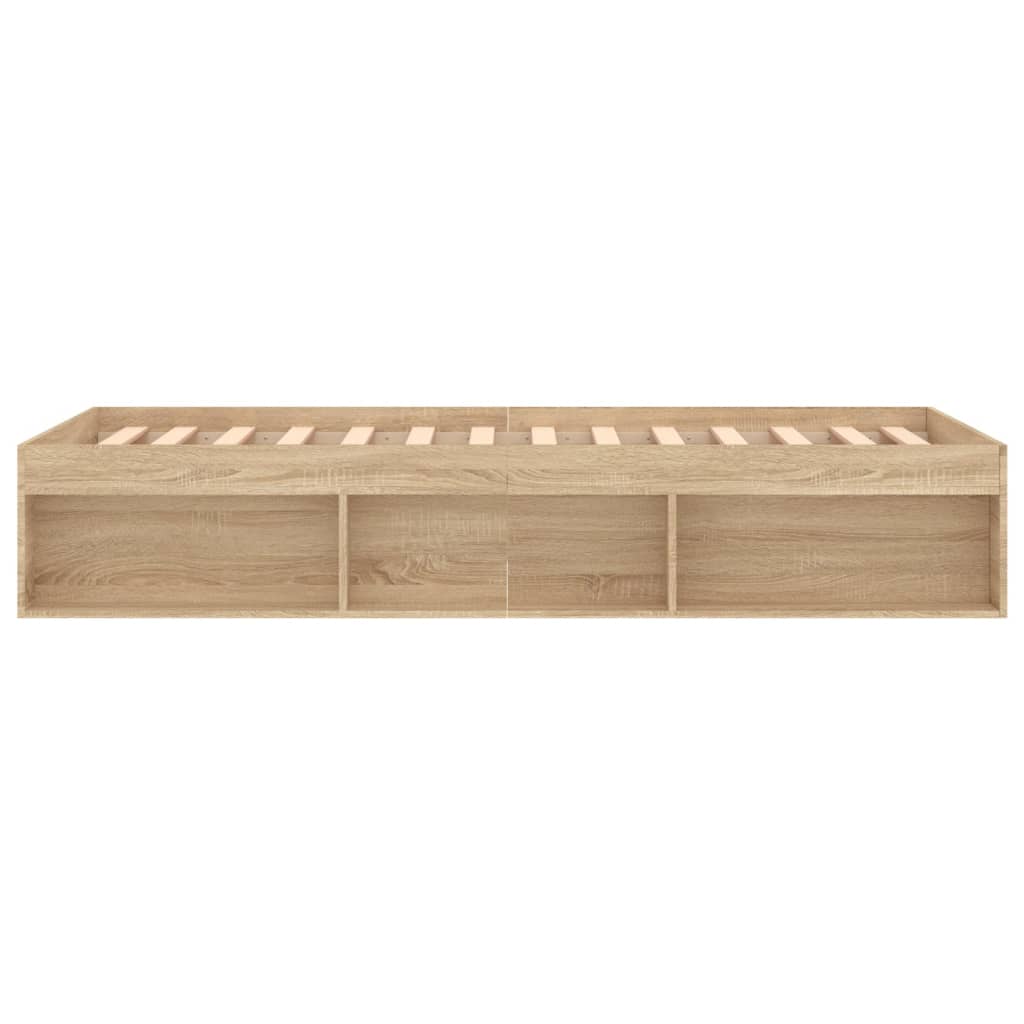 Bed Frame without Mattress Sonoma Oak 90x200 cm