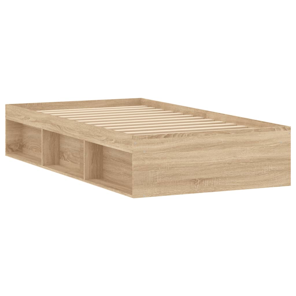 Bed Frame without Mattress Sonoma Oak 90x200 cm