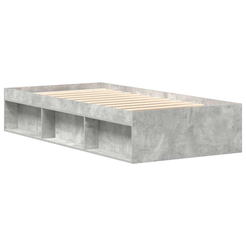Bed Frame without Mattress Concrete Grey 90x200 cm