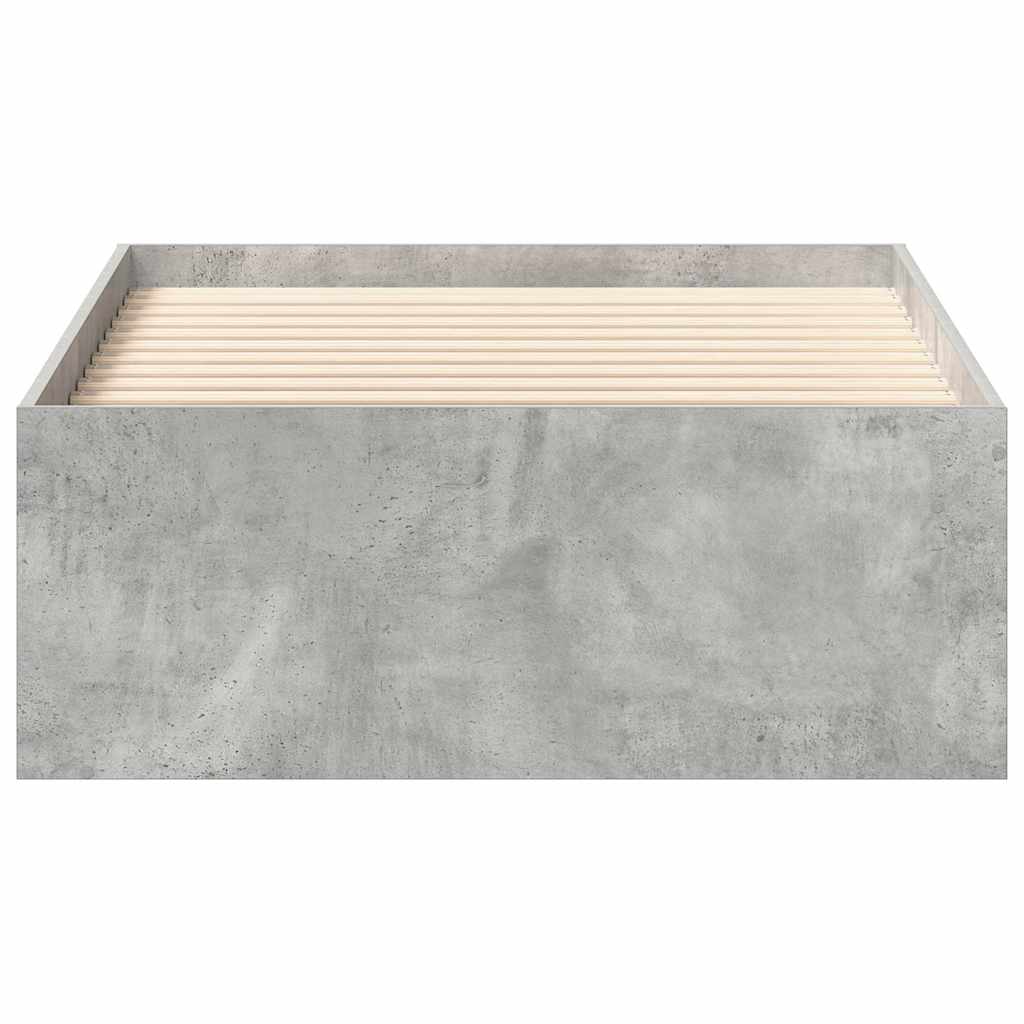 Bed Frame without Mattress Concrete Grey 90x200 cm
