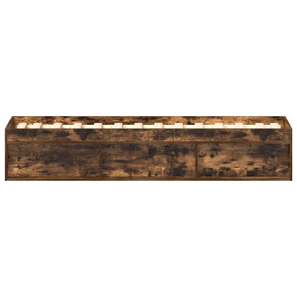 Bed Frame without Mattress Smoked Oak 90x200 cm