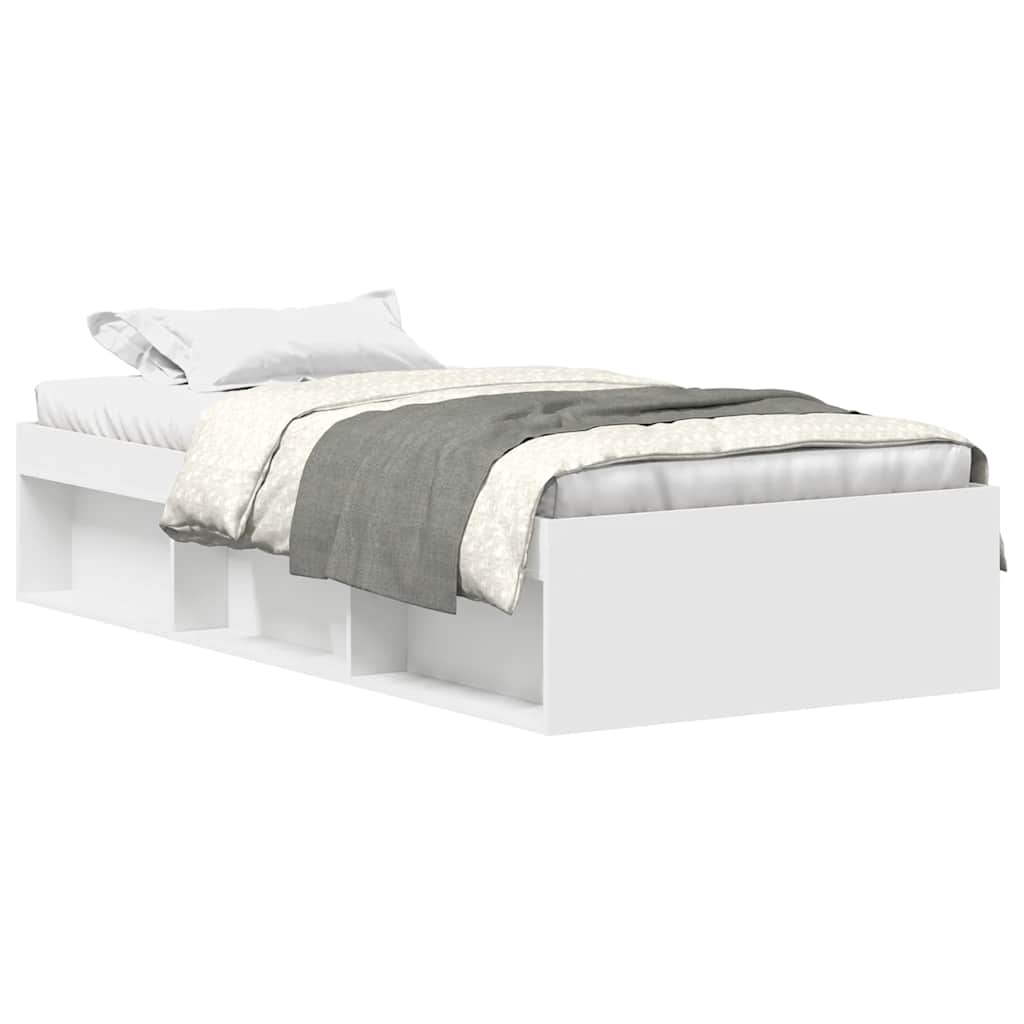 Bed Frame without Mattress White 100x200 cm