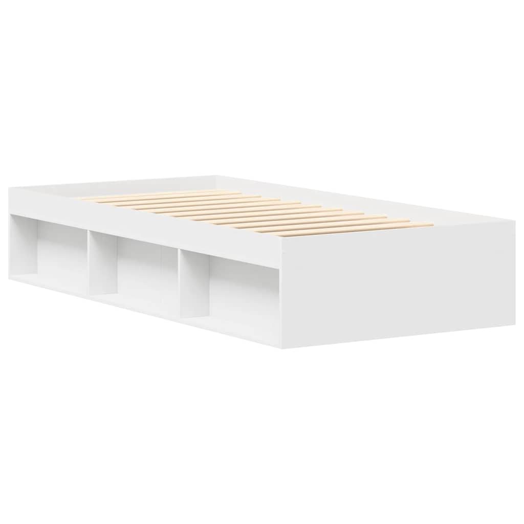 Bed Frame without Mattress White 100x200 cm