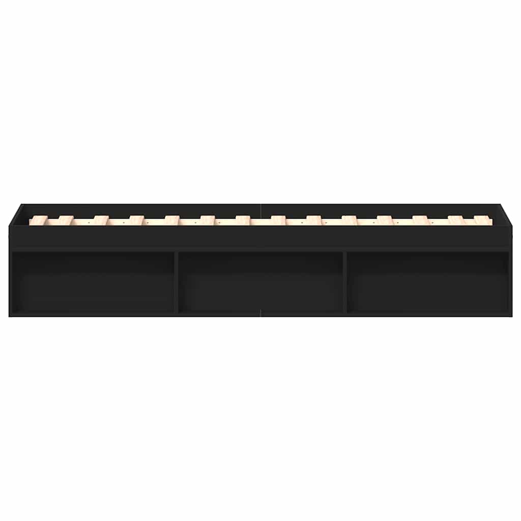 Bed Frame without Mattress Black 100x200 cm