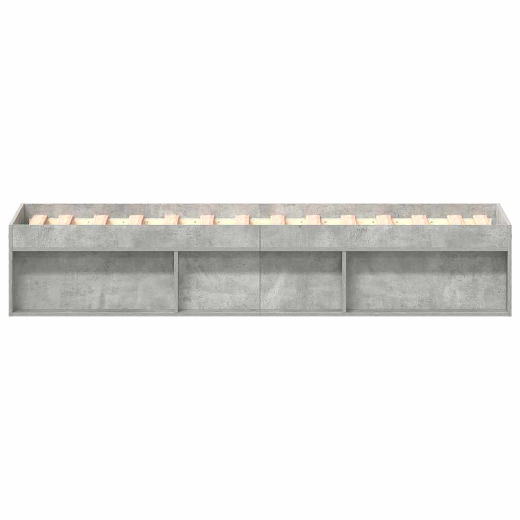 Bed Frame without Mattress Concrete Grey 100x200 cm