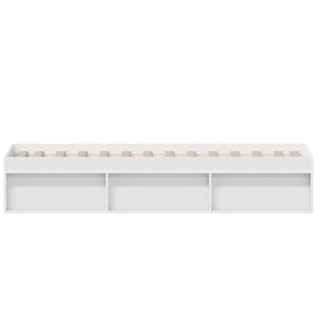 Bed Frame without Mattress White 90x190 cm Single
