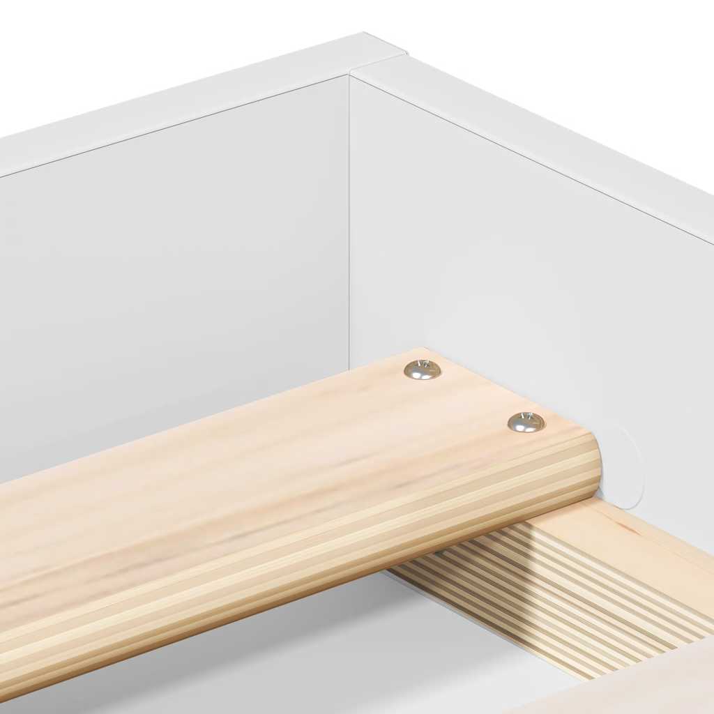 Bed Frame without Mattress White 90x190 cm Single