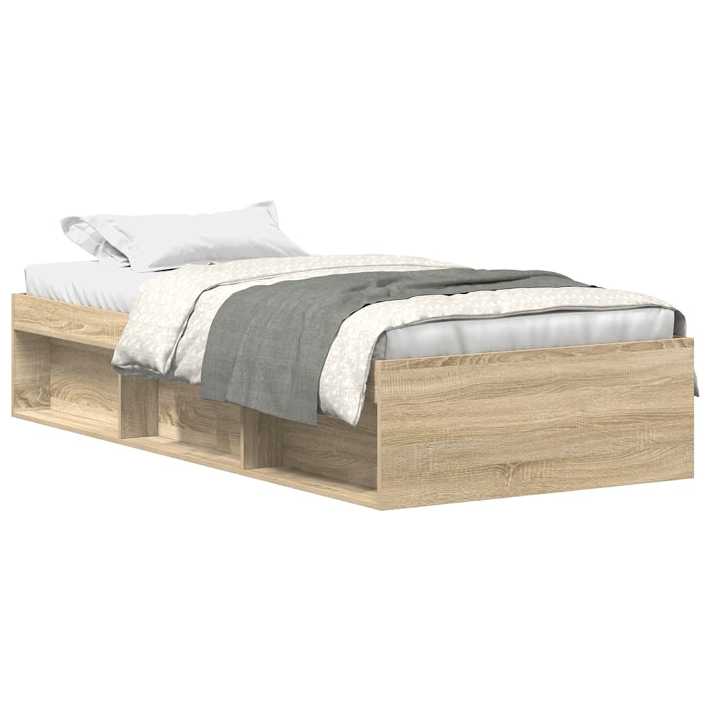 Bed Frame without Mattress Sonoma Oak 90x190 cm Single