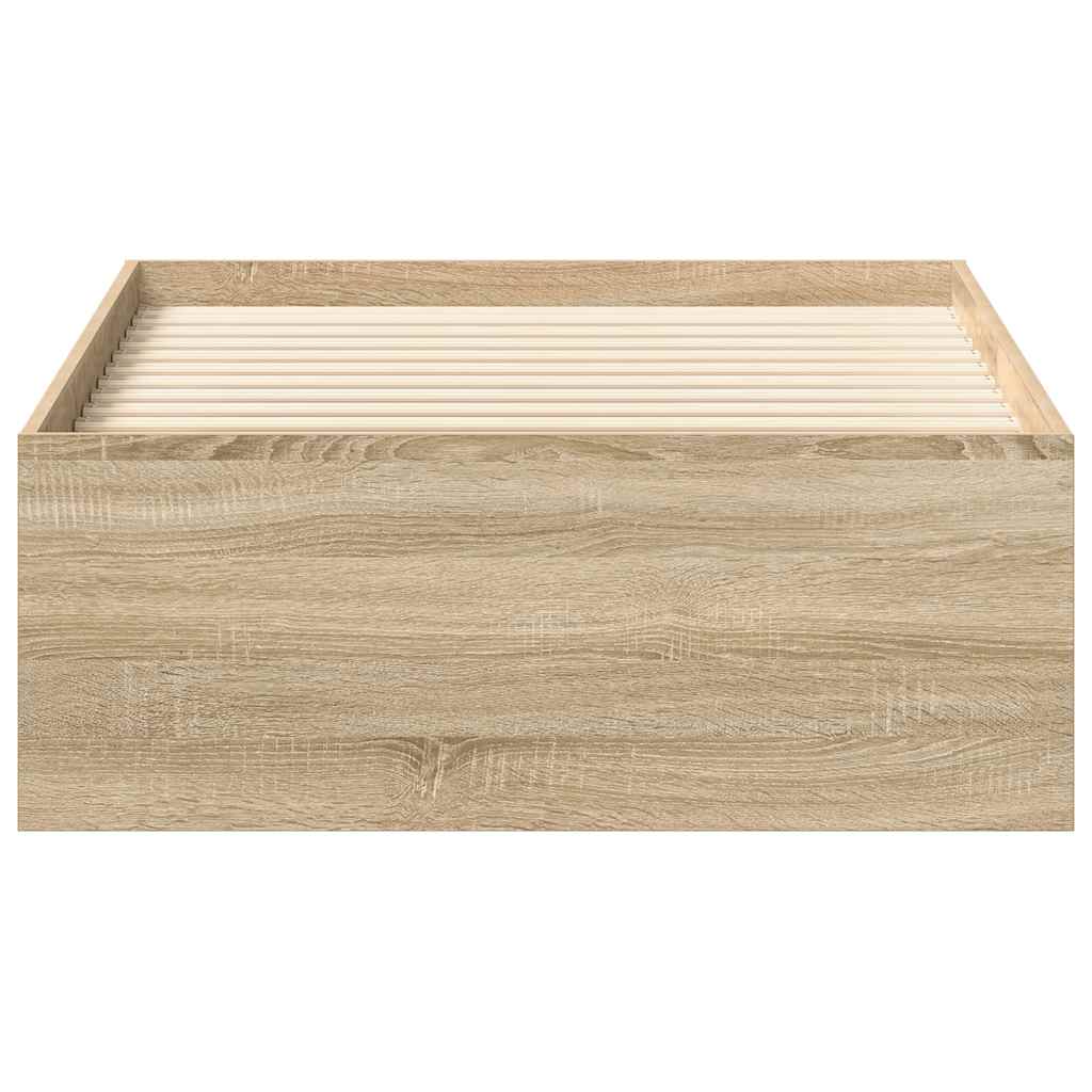 Bed Frame without Mattress Sonoma Oak 90x190 cm Single
