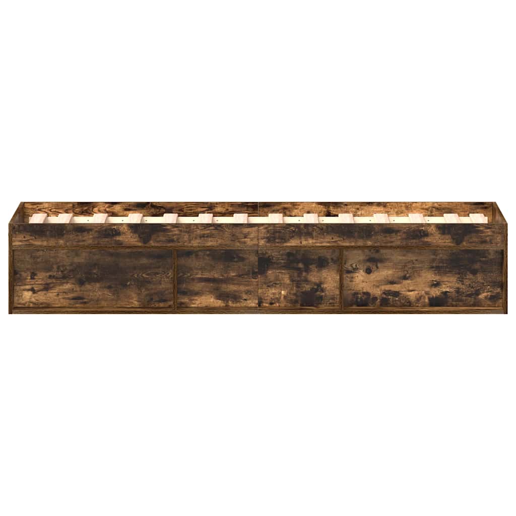 Bed Frame without Mattress Smoked Oak 90x190 cm Single