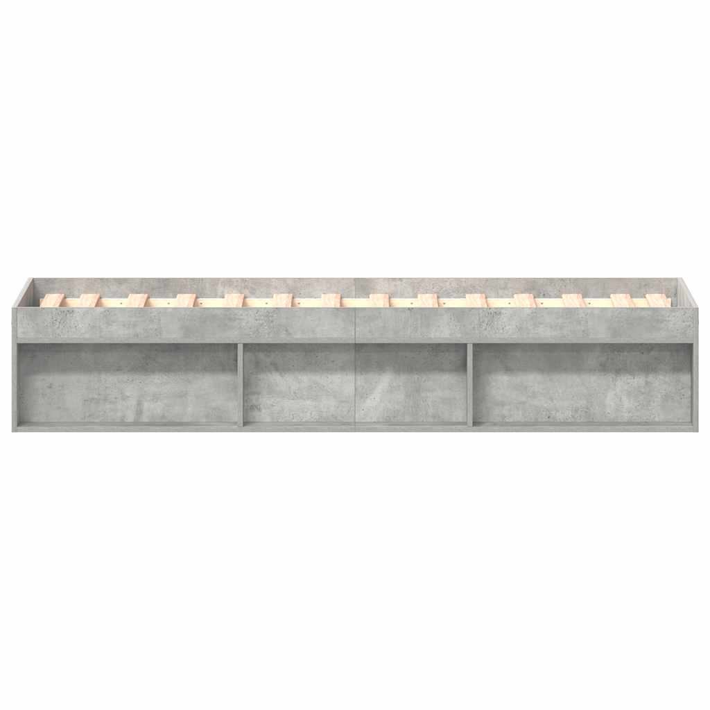 Bed Frame without Mattress Concrete Grey 75x190 cm Small Single Small Single