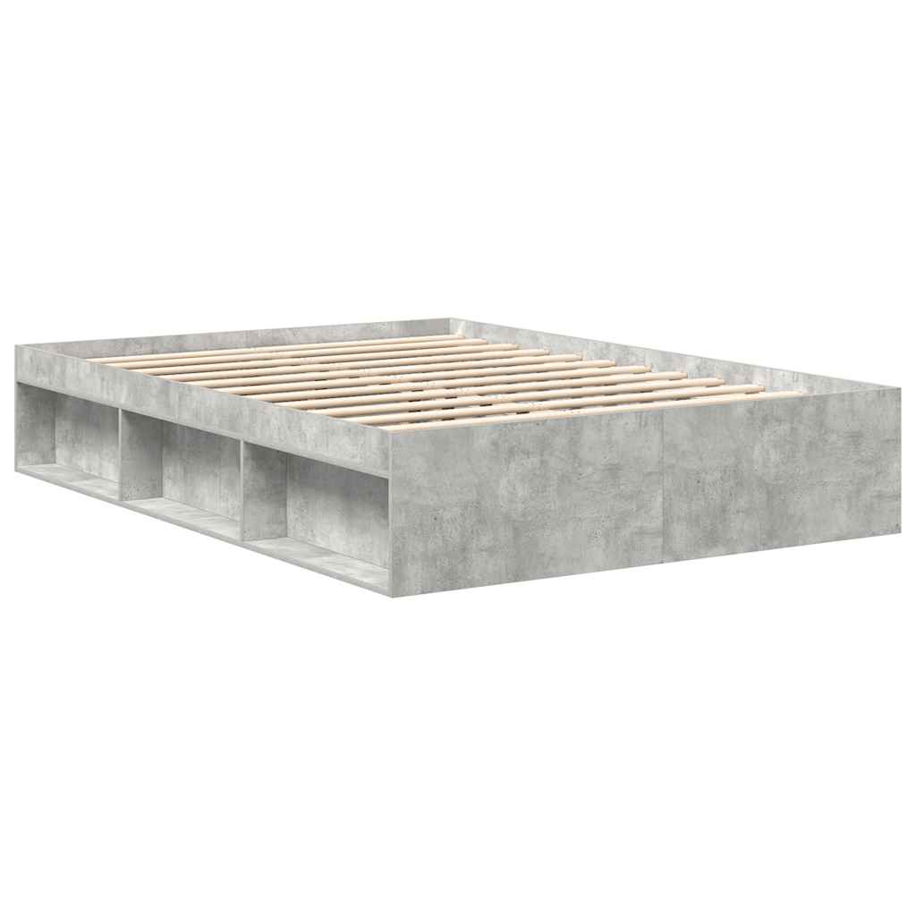 Bed Frame without Mattress Concrete Grey 120x200 cm