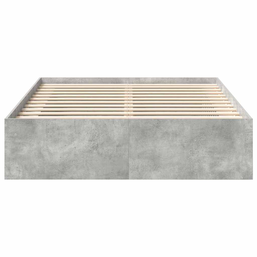 Bed Frame without Mattress Concrete Grey 120x200 cm