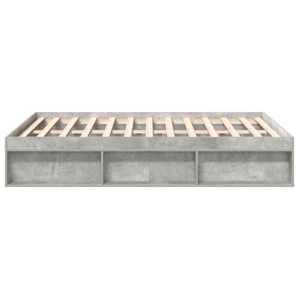 Bed Frame without Mattress Concrete Grey 120x200 cm