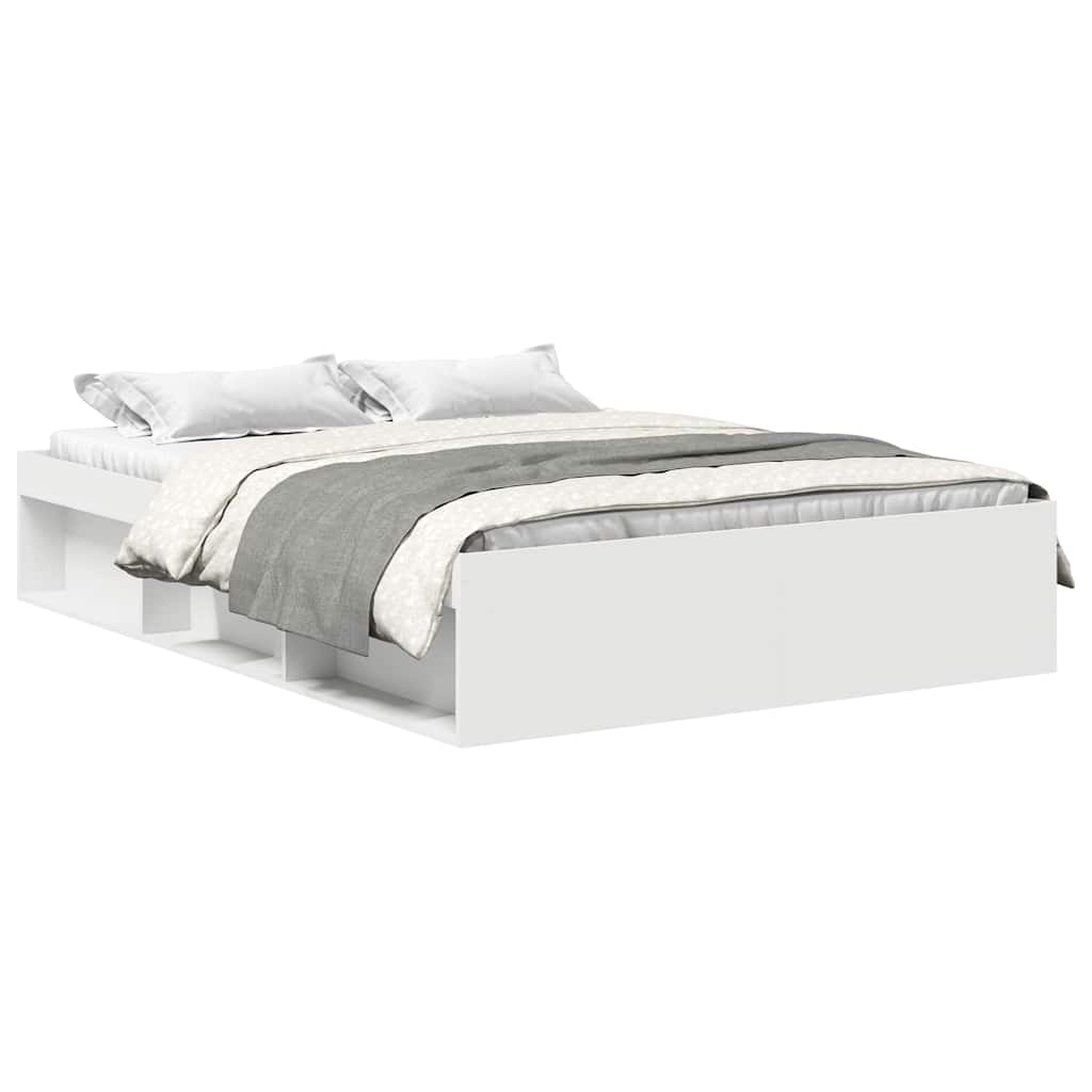 Bed Frame without Mattress White 140x200 cm