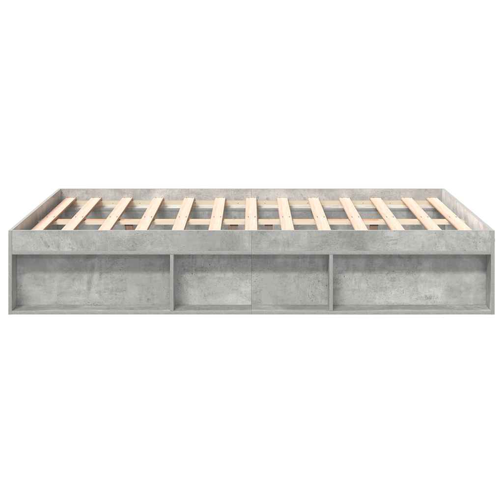 Bed Frame without Mattress Concrete Grey 140x200 cm