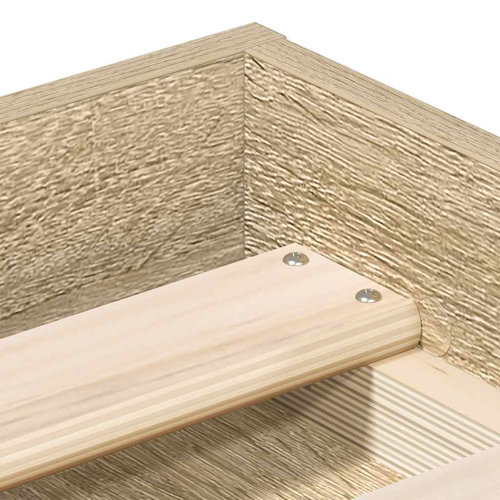 Bed Frame without Mattress Sonoma Oak 150x200 cm King Size King Size