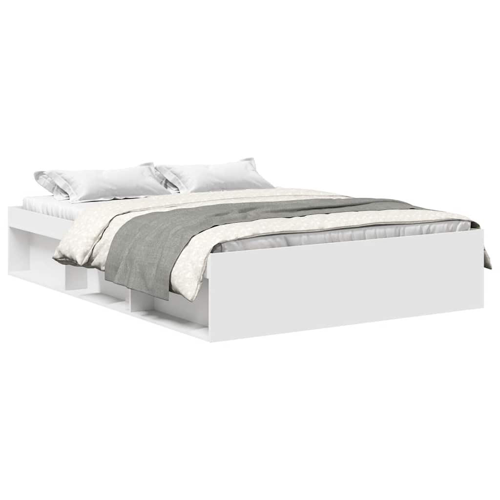 Bed Frame without Mattress White 160x200 cm