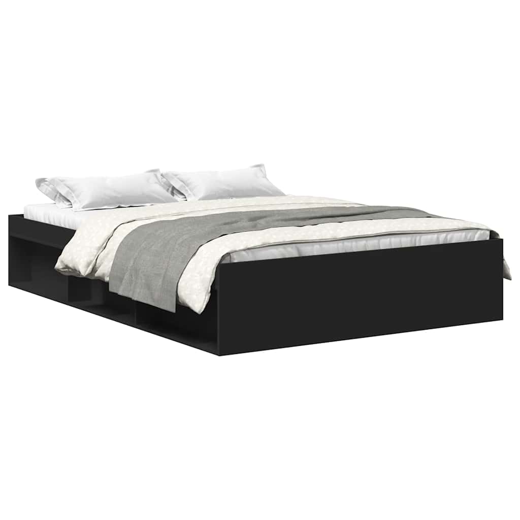 Bed Frame without Mattress Black 160x200 cm