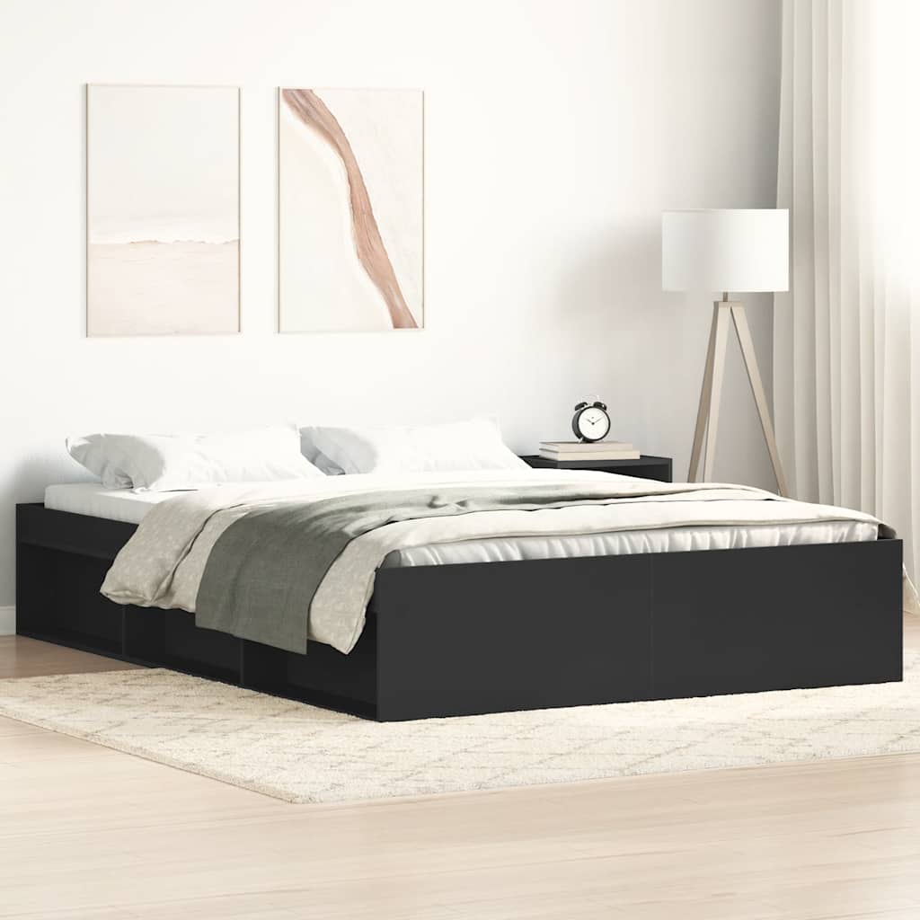 Bed Frame without Mattress Black 160x200 cm