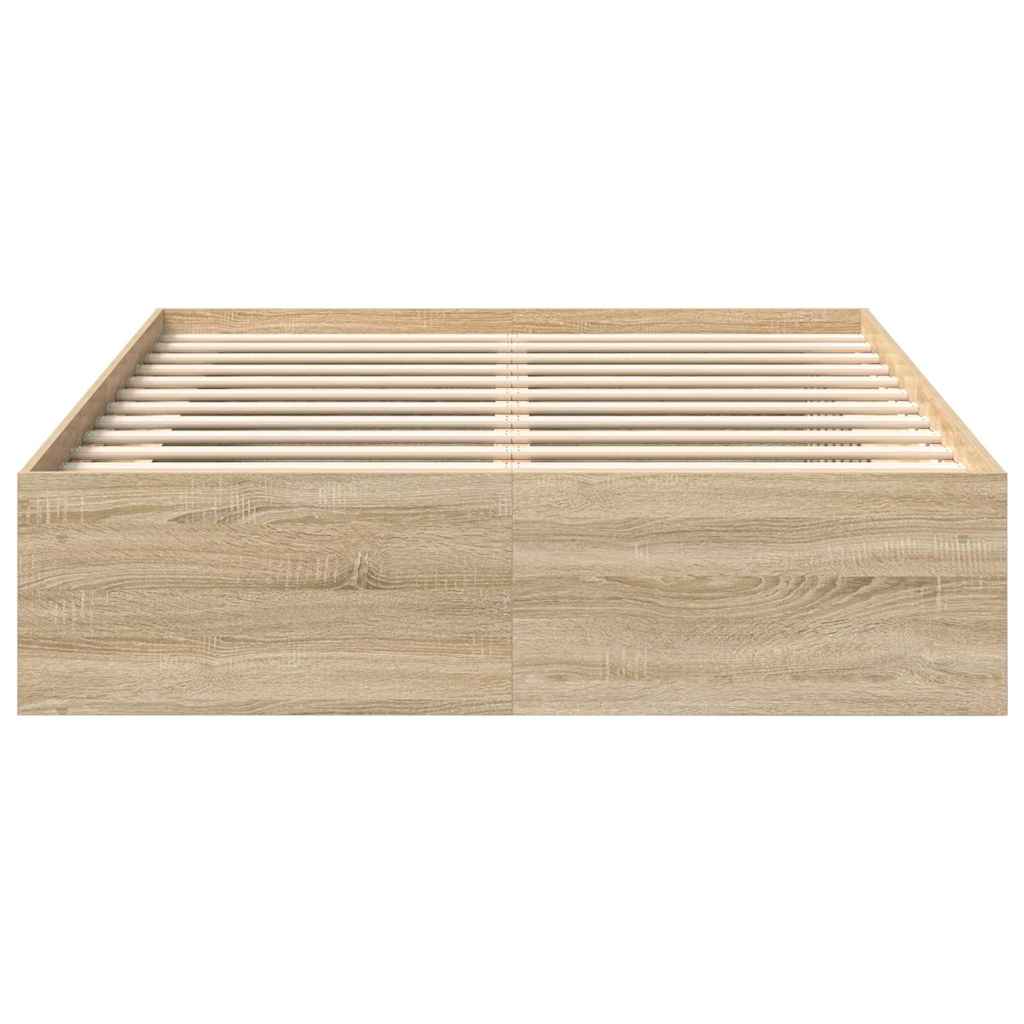 Bed Frame without Mattress Sonoma Oak 160x200 cm