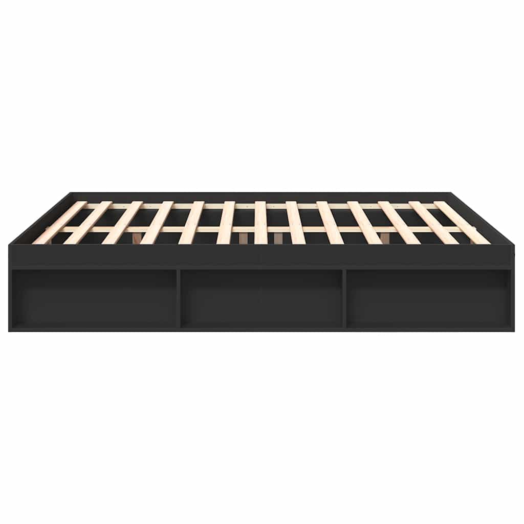 Bed Frame without Mattress Black 180x200 cm Super King Super King Size