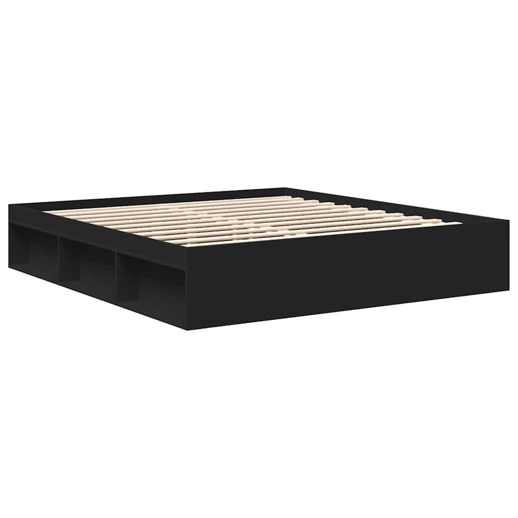 Bed Frame without Mattress Black 180x200 cm Super King Super King Size