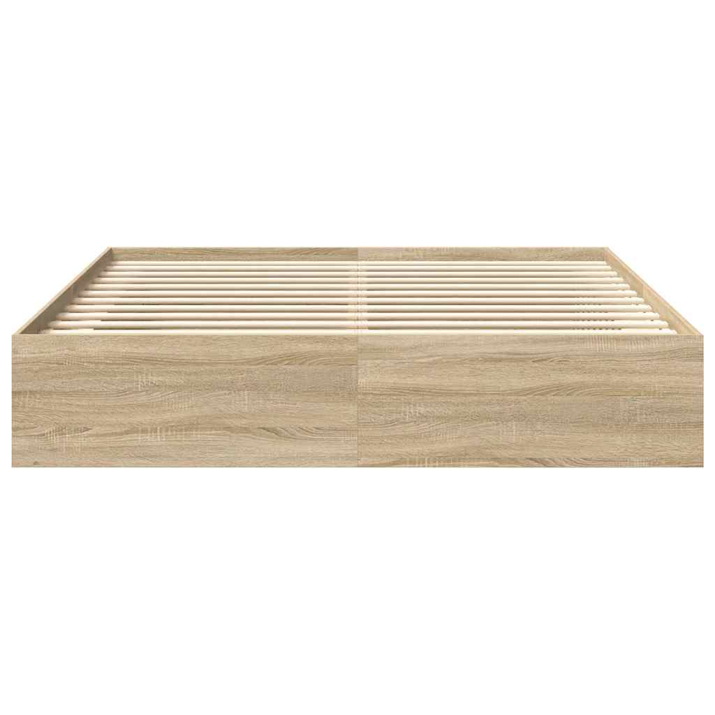 Bed Frame without Mattress Sonoma Oak 180x200 cm Super King Super King Size