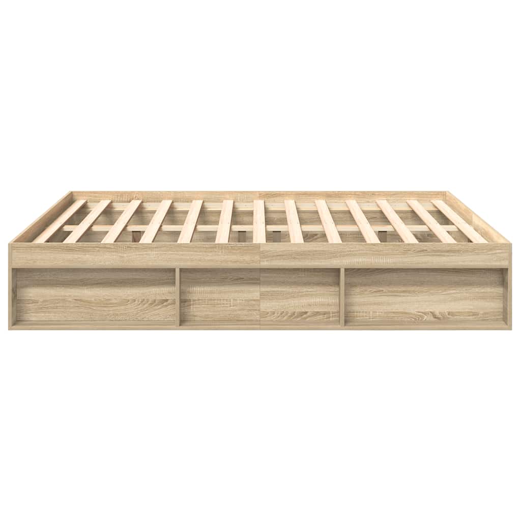 Bed Frame without Mattress Sonoma Oak 180x200 cm Super King Super King Size
